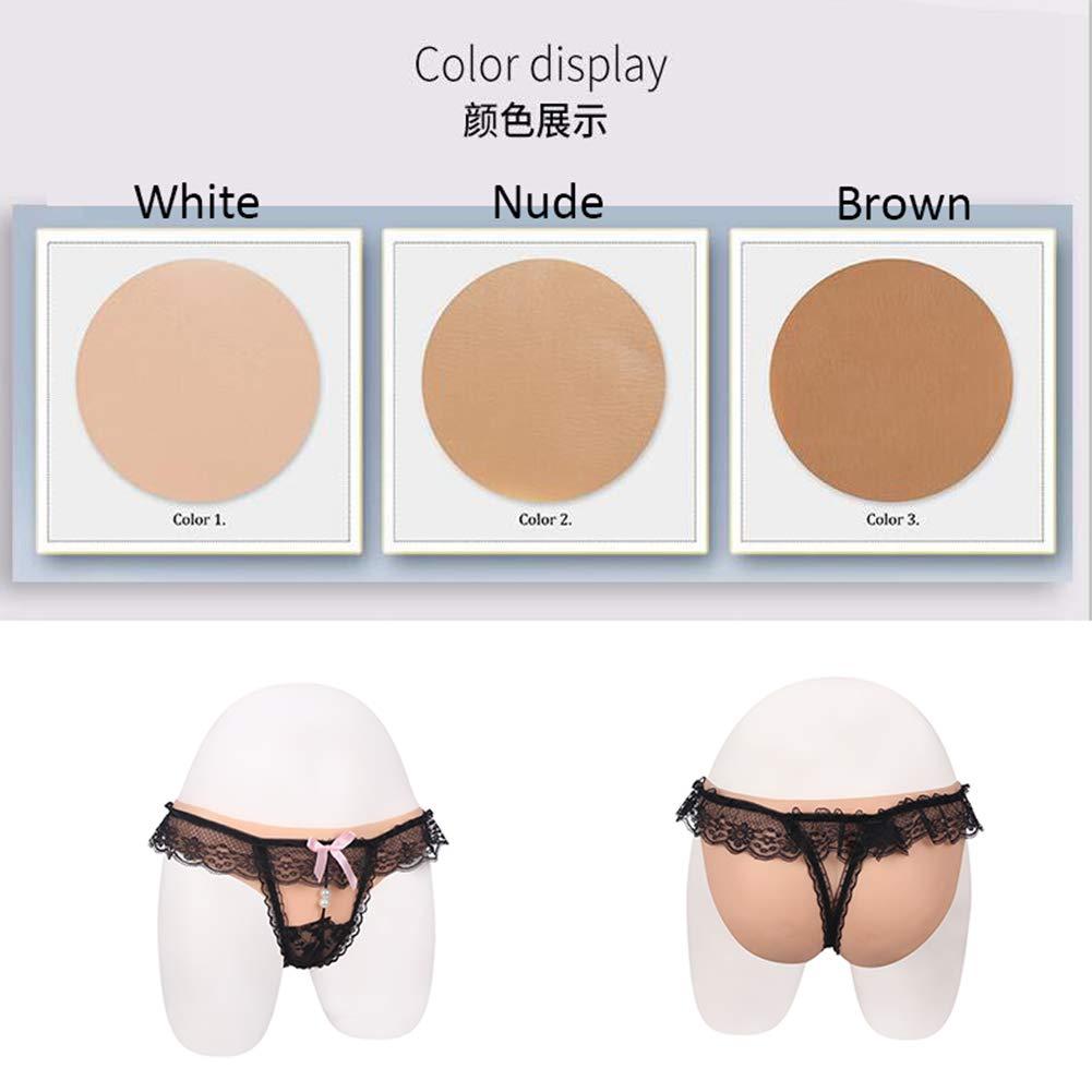 XSWL XSWL Silicone Crossdresser Panties Lifelike Men Hidding Gaff Panty for Crossdressing Cosplay Transgender Costume,White,B
