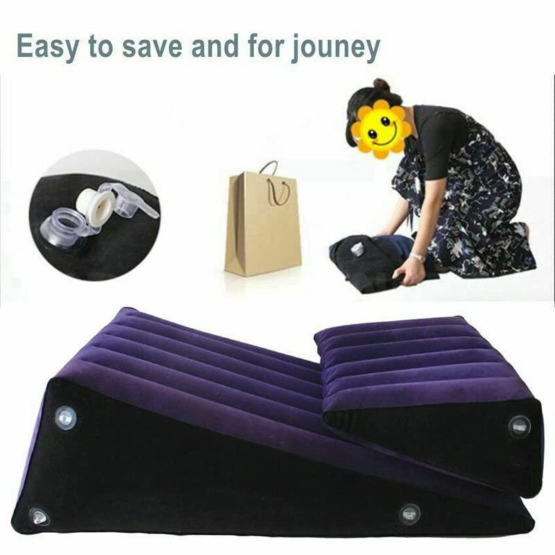 FreshCart Basics Sex Cushion Set 2Pcs Sex Aid Ramp Inflatable Magic Sofa Combination Triangle Pillow Supportive Wedge Posture Versatile Cushion Toys Body Support Pad for Couples