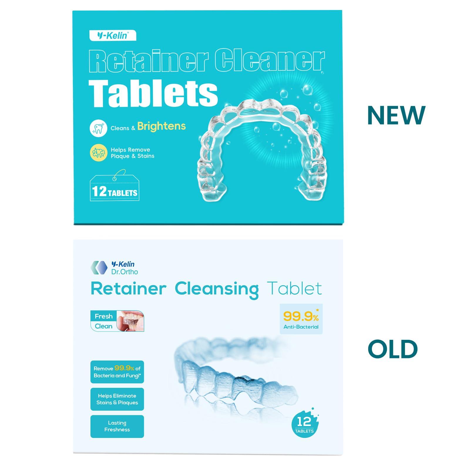Y-Kelin Y-Kelin Retainer Cleaner,Retainer Cleansing Tablets, Denture Cleaning Tablet, Retainer,Dentures,Mouth Guard Cleaner 12 Tablets