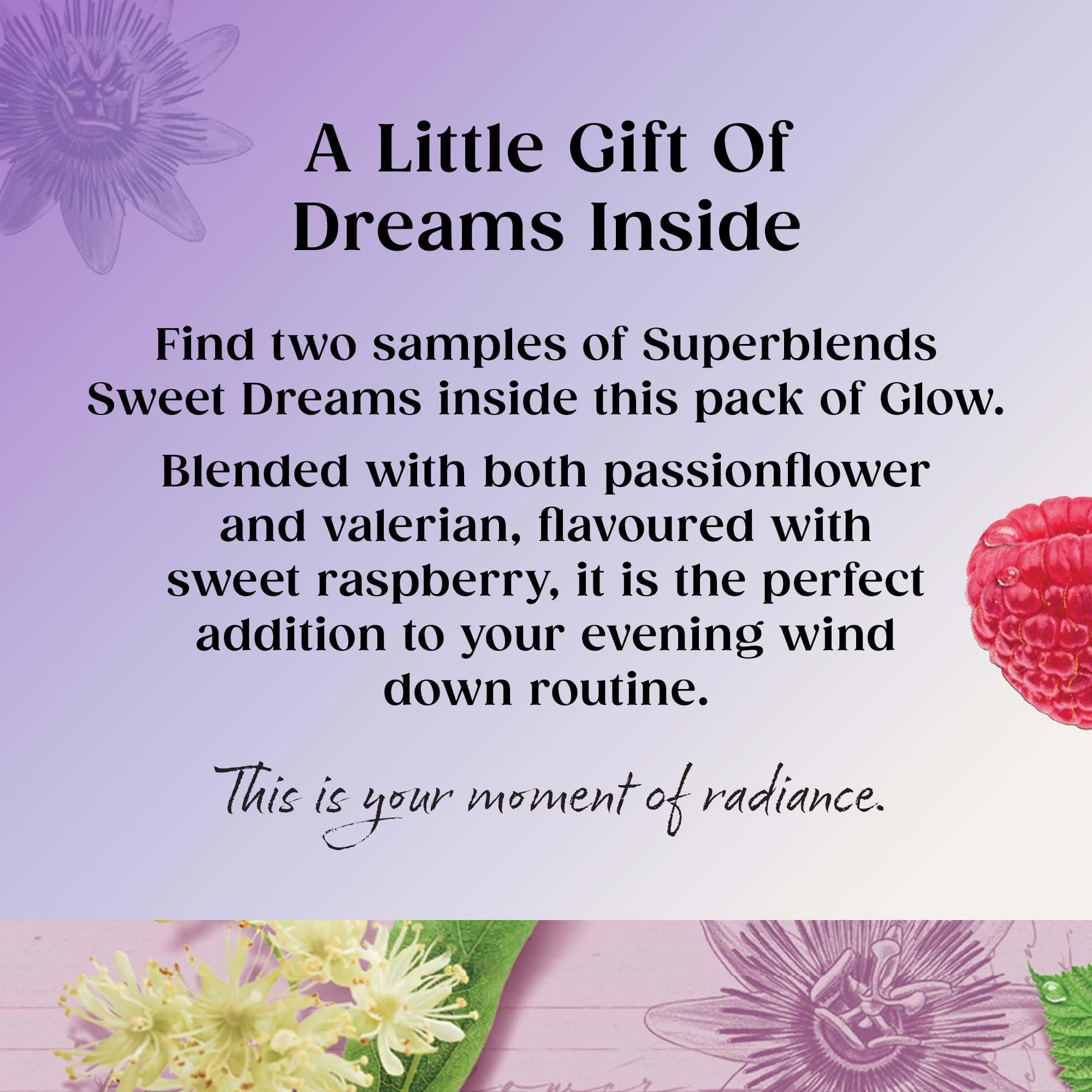 Twinings Twinings Superblends Glow Tea - Strawberry & Cucumber Green Tea with Aloe Vera & Biotin for Skincare & Hair Care, 88 Biodegradable Tea Bags (4x22) with 2 Sweet Dream Tea Bags