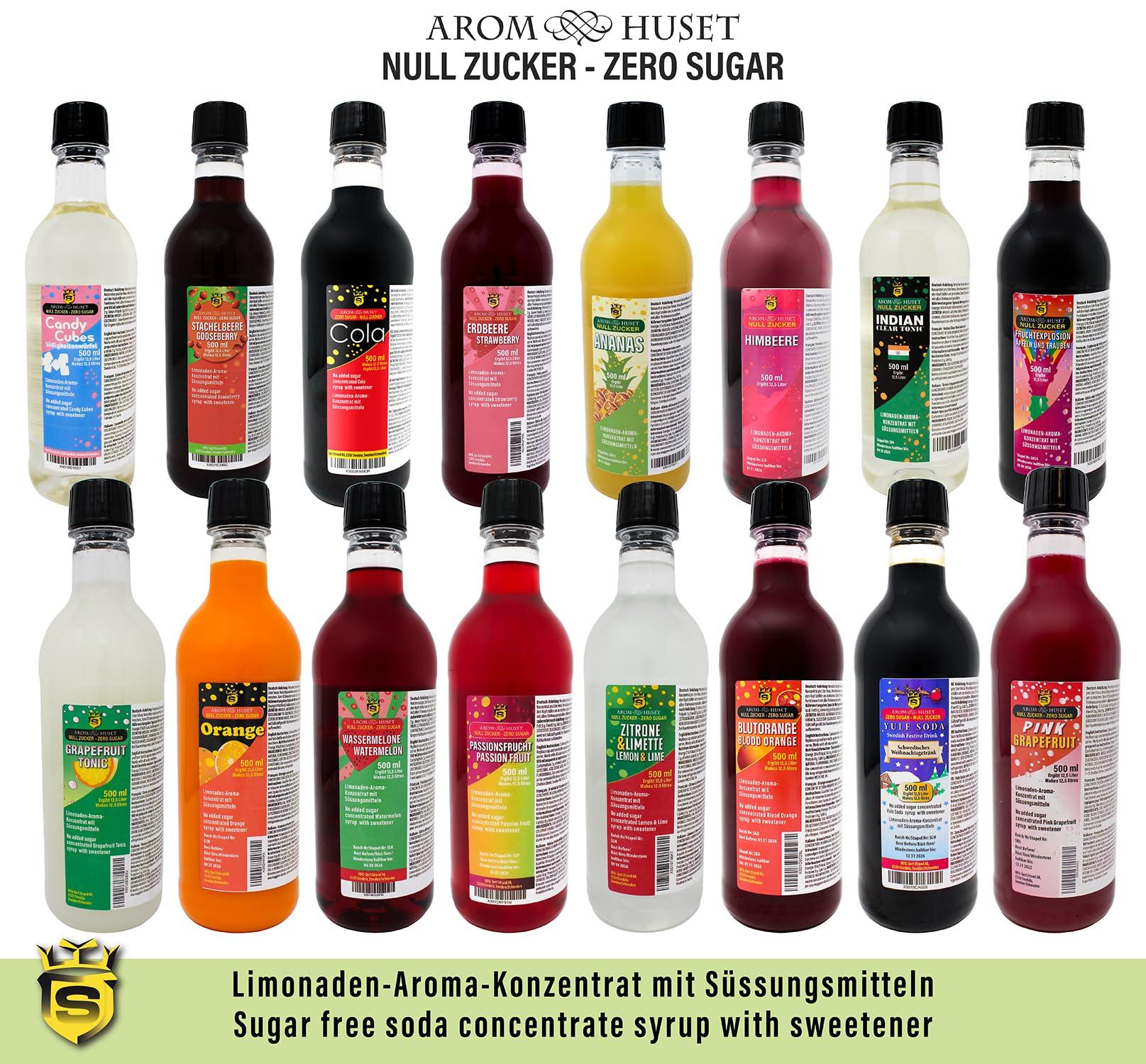Aromhuset Aromhuset Zero Sugar Lemon & Lime Slush Syrup - 500 ml Flavoured Frozen Slushie Syrups Mix for Ice Drinks Machines, Blender Mix, DIY Cocktails & More