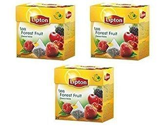 Lipton Lipton Black Tea - Forest Fruit - 20 Premium Pyramid Tea Bags in one pack [Pack of 3]