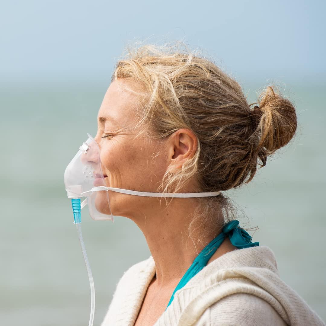 ClearO2 ClearO2 110L Oxygen Cylinder with Valve, Mask and Tube | Pure Breathing Oxygen in a Lightweight Disposable Steel Canister | Made in Britain