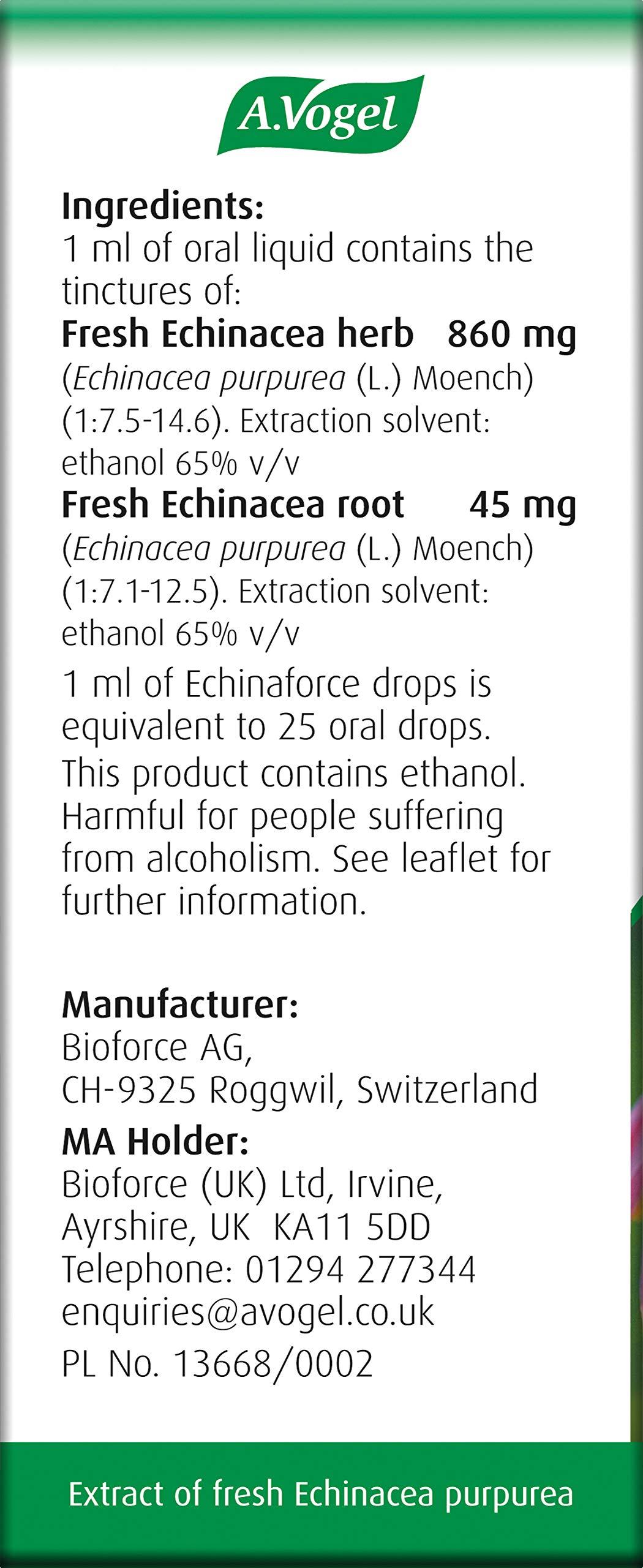 A.Vogel A.Vogel Echinaforce Echinacea Drops | Relieves Cold & Flu Symptoms by Supporting The Immune System | 100 ml