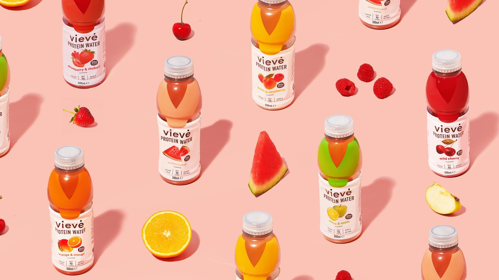 Vieve Vieve Protein Water 10x500ml - Mixed Variety Flavour Pack 20g Protein, Sugar Free, Fat Free & Dairy Free A Ready to Drink Alternative to Protein Powders & Shakes 10 Pack (2 per Flavour)