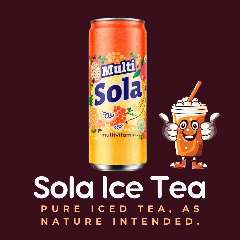 SOLA Sola Multivitamin Juice, 0.33L of Prime Drink, Pack of 24 Fresh Multivitamin Juice for refreshment, Fresh Juice with real taste, Squeezed Flavored and Real Ingredients Juice