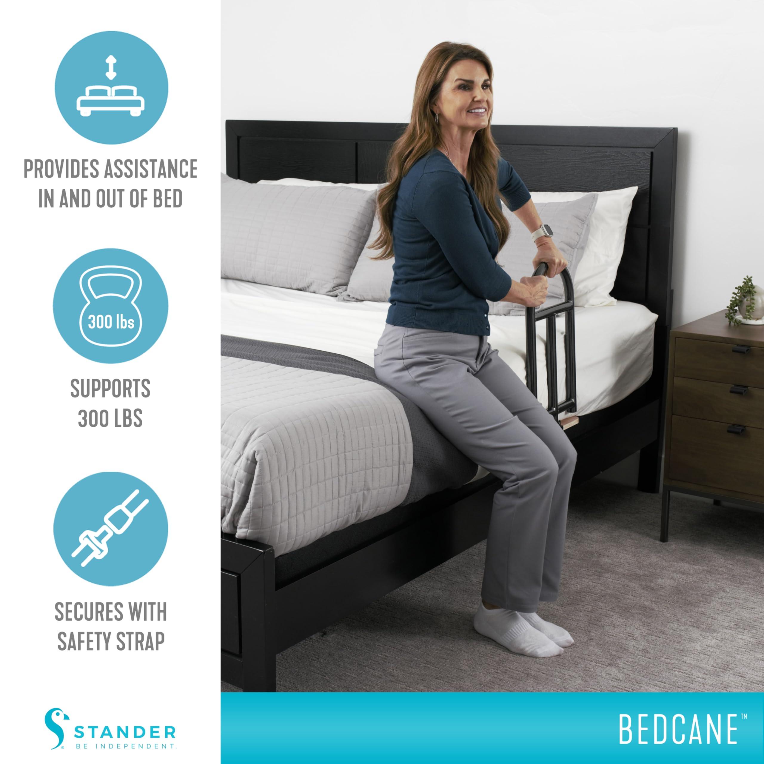 Stander Stander BedCane, Adult Bed Rail and Support Handle, Height Adjustable Elderly Stand Assist with Organizer Pouch (Eligible for VAT Relief in the UK)