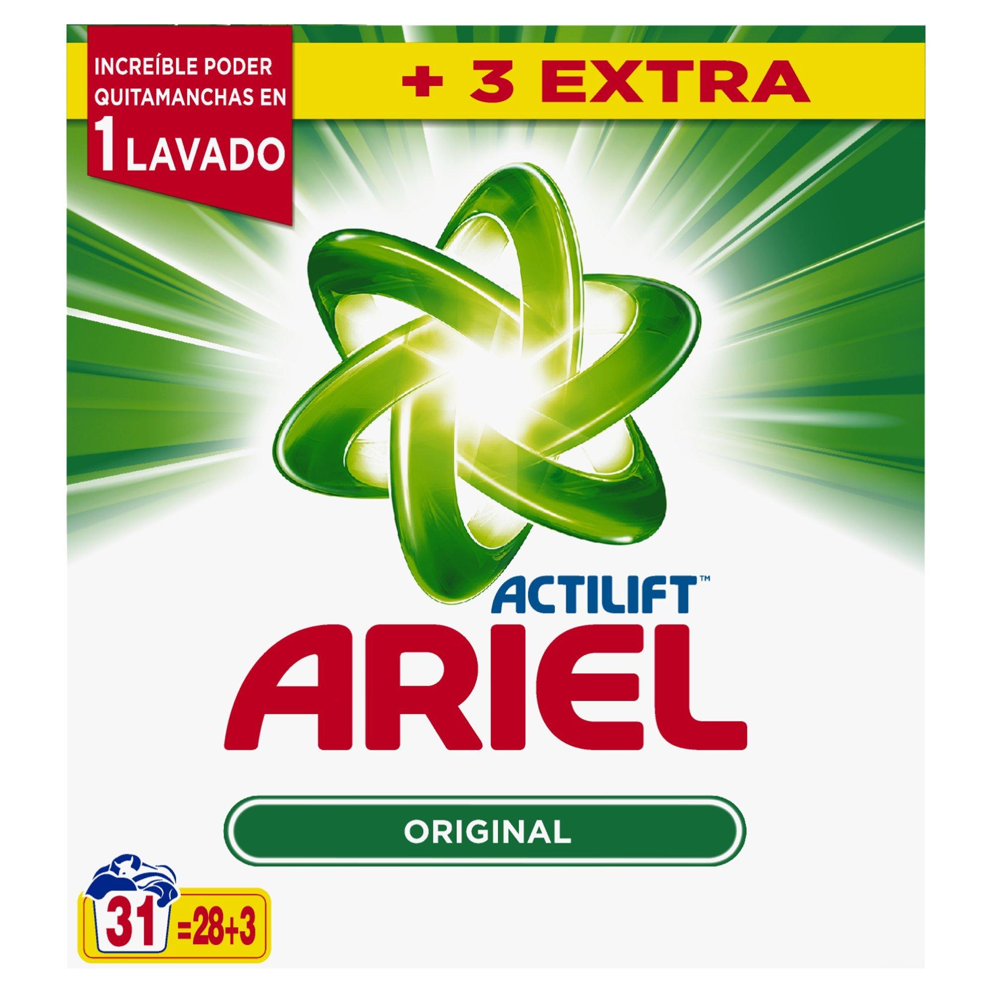 Ariel Ariel Actilift Detergent For Washing Machine, 28 + 3 Saucepans, 2.015 kg