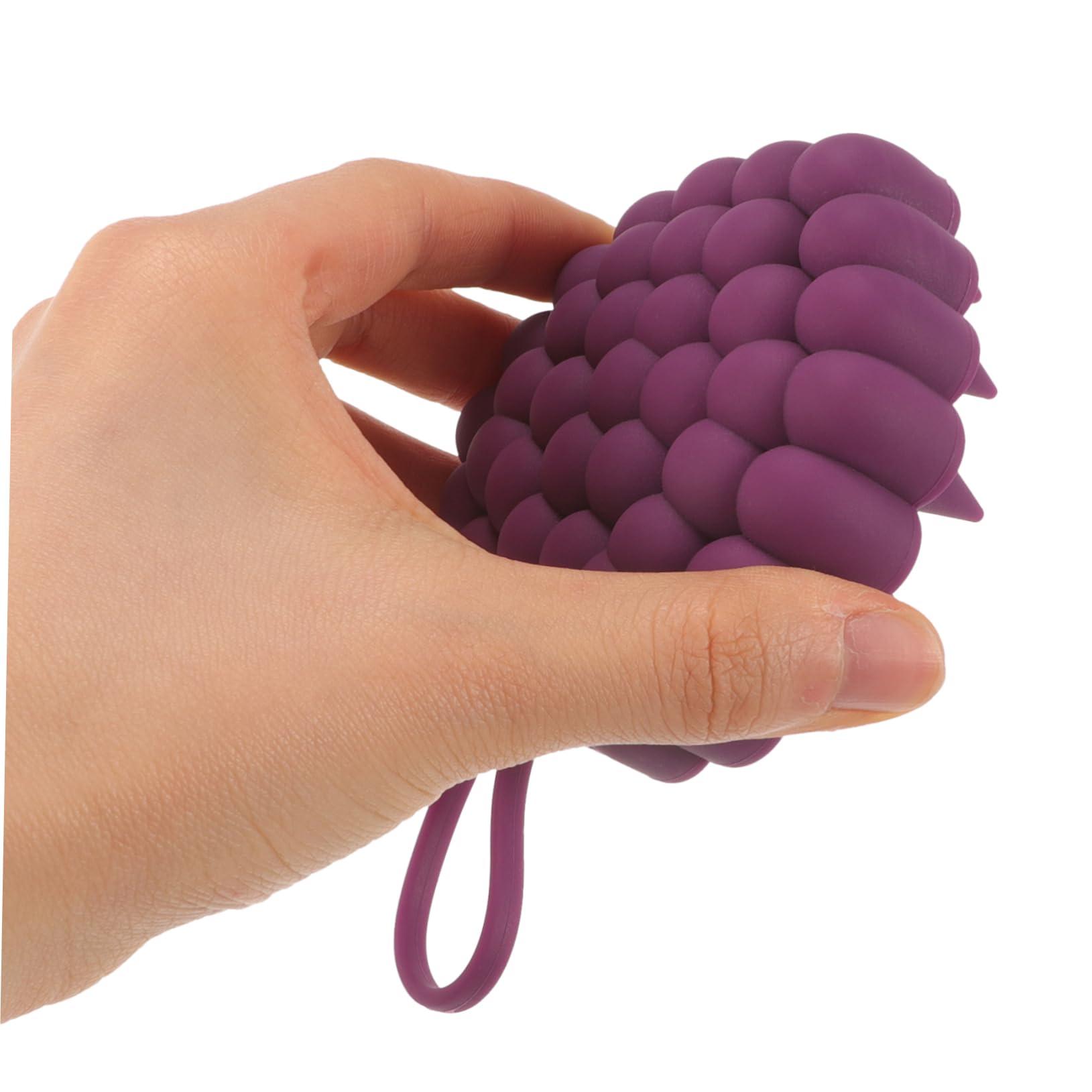 FRCOLOR FRCOLOR 5pcs Shampoo Artifact Massager Cleaning Brush Scalp Massage Brush Shower Hair Brush Scalp Brush Scalp Shampoo Brush Scalp Scrubber Hair Care Silica Gel Shower Head Purple Variety