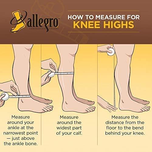 Allegro Compression Hosiery Allegro Men's 15-20 mmHg Essential 103 Ribbed Compression Support Socks