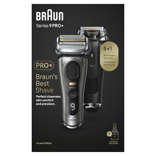 Braun Braun Series 9 PRO+ Electric Shaver For Men, Braun Shavers For Men, 5 Pro Shave Elements & Precision Long Hair ProTrimmer, SmartCare Center, Wet & Dry Electric Razor For Men, 60min Runtime, 9465cc