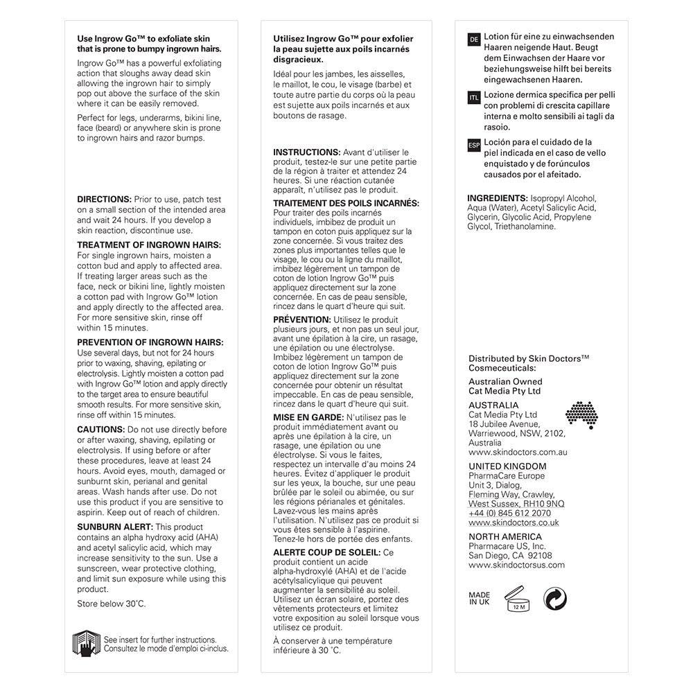 Skin Doctors Skin Doctors Ingrow Go Lotion x 3