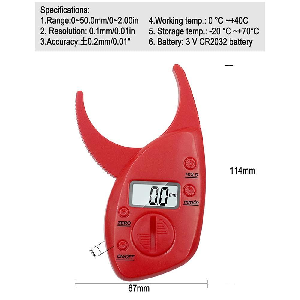 BYYLECL BYYLECL Digital Body Fat Caliper, Skin Muscle Tester Digital Display Lcd Body Fat Caliper Analyzer Fitness Muscle Measure Tool