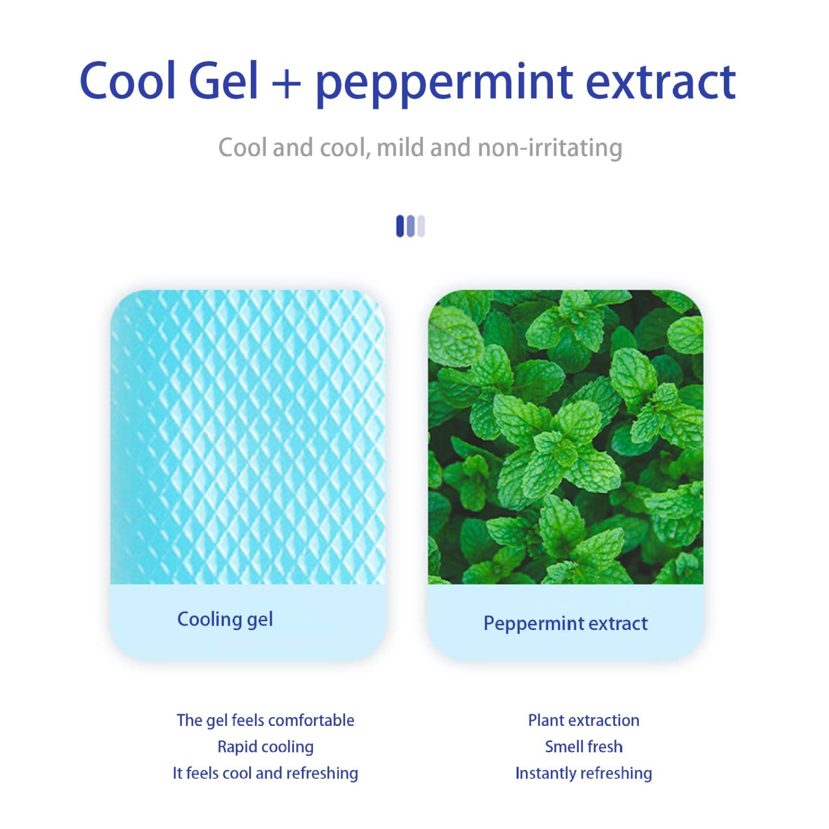 NIDONE 20 Pack Cooling Patches for Fever Summer Cooling Relief for Kids Adult Sports Cooling Patch Portable Headache Relief Prevention Instant Cooling Patches,Fever Cooling Gel Patch,