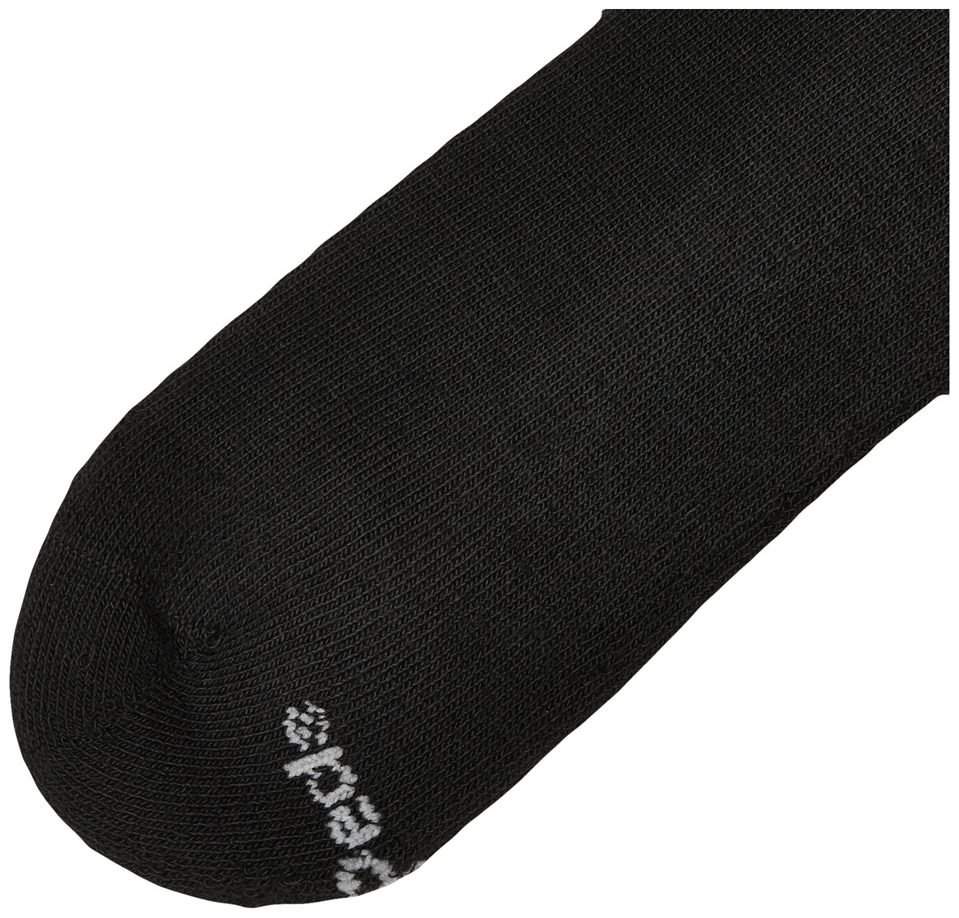 MediPeds MediPeds Men's 8 Pack Diabetic Extra Wide Crew Socks, Black, Shoe Size: 9-12