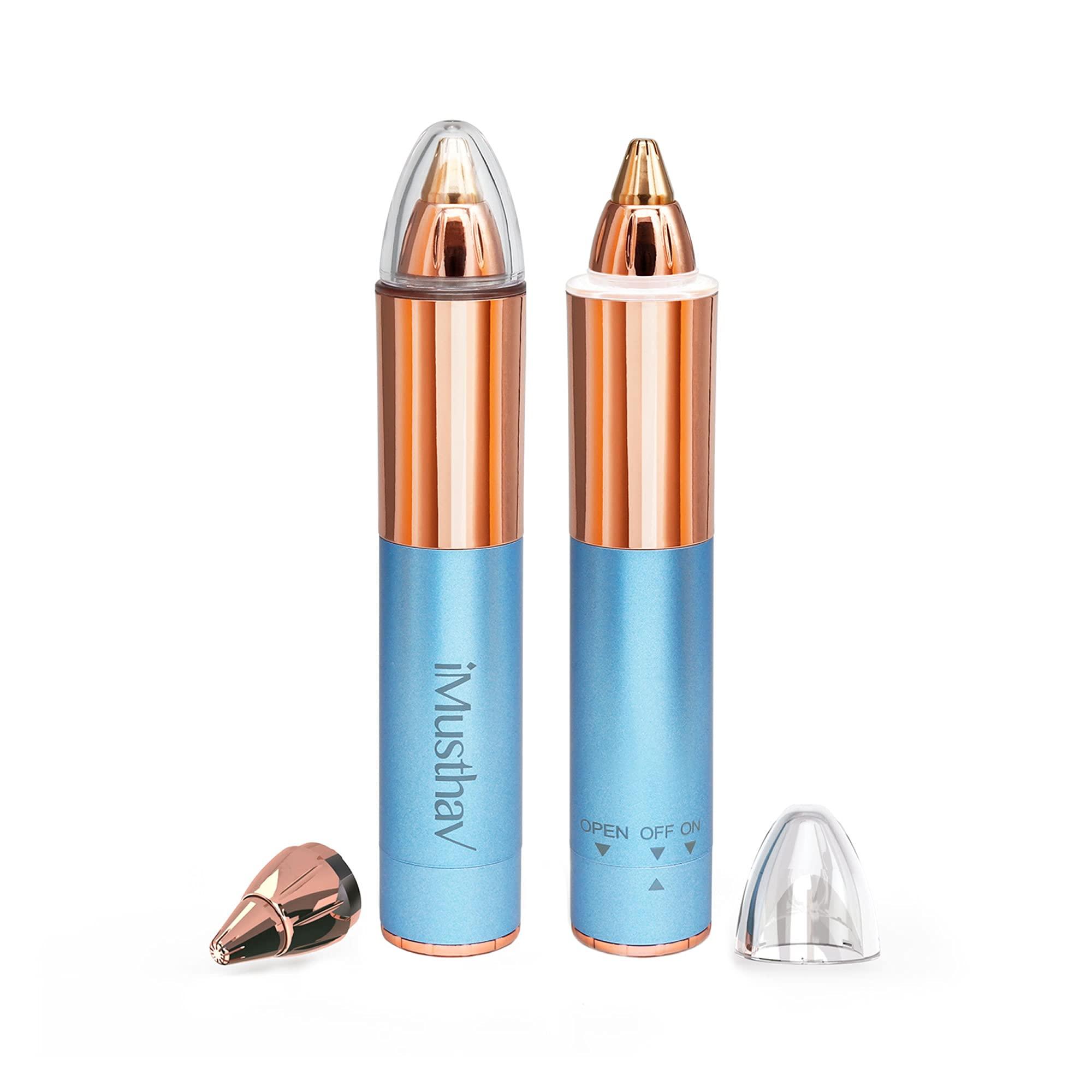 iMusthav iMusthav Mini Portable Eyebrow Removal Trimmer for Women, Eyebrow Epilator Pen, 18K gold-plated hypoallergenic precision pencil-tip. 360 LED light for Instant and Painless Hair Removal.
