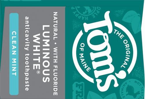 Tom\'s of Maine Tom\'s of Maine - Natural Luminous White Toothpaste with Fluoride Clean Mint - 4 oz.