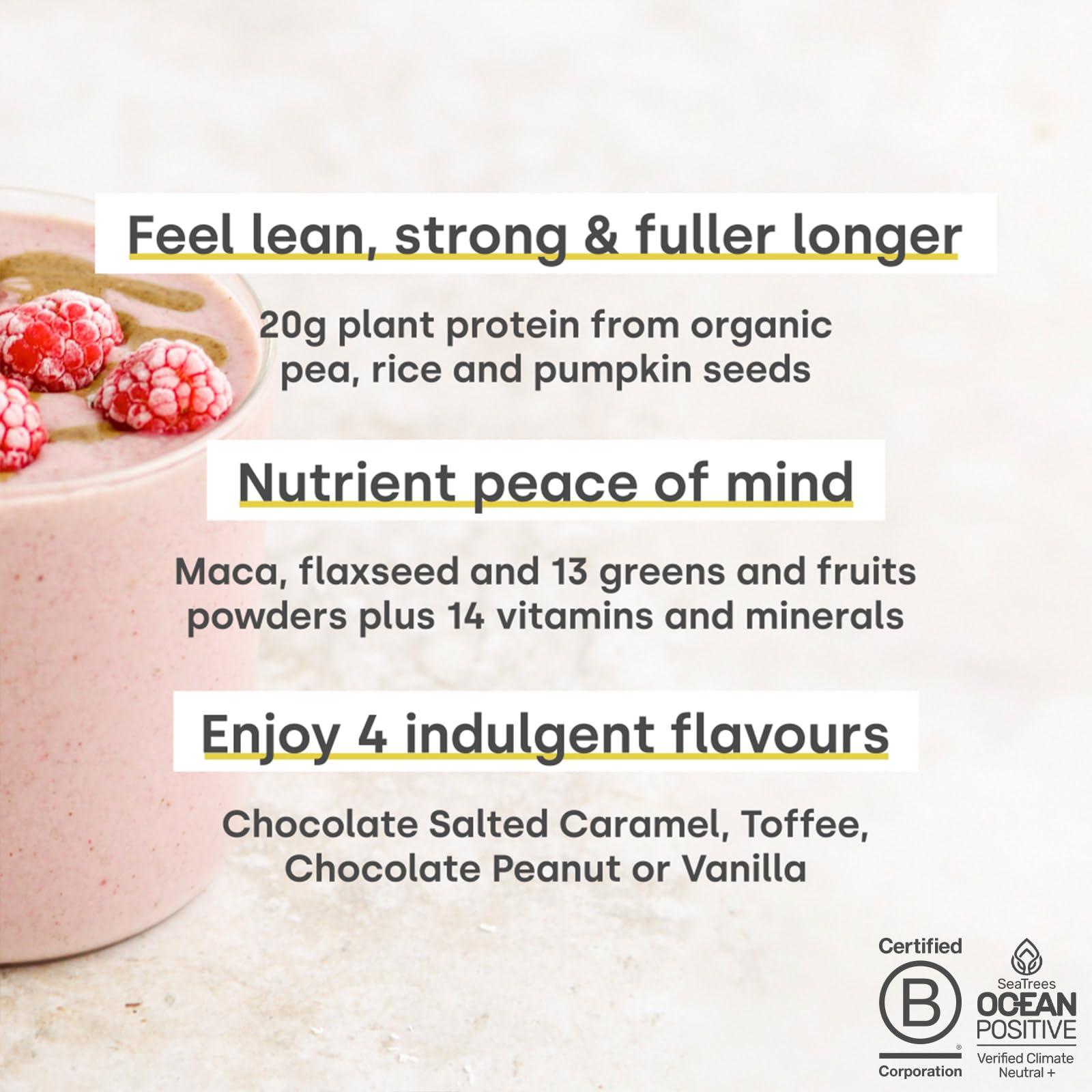 Form Form Superblend Protein Powder Vegan - Vegan Protein Powder with Superfoods, Vitamins and Minerals - 20g of Plant Based Protein Powder per Serving (Chocolate Peanut)