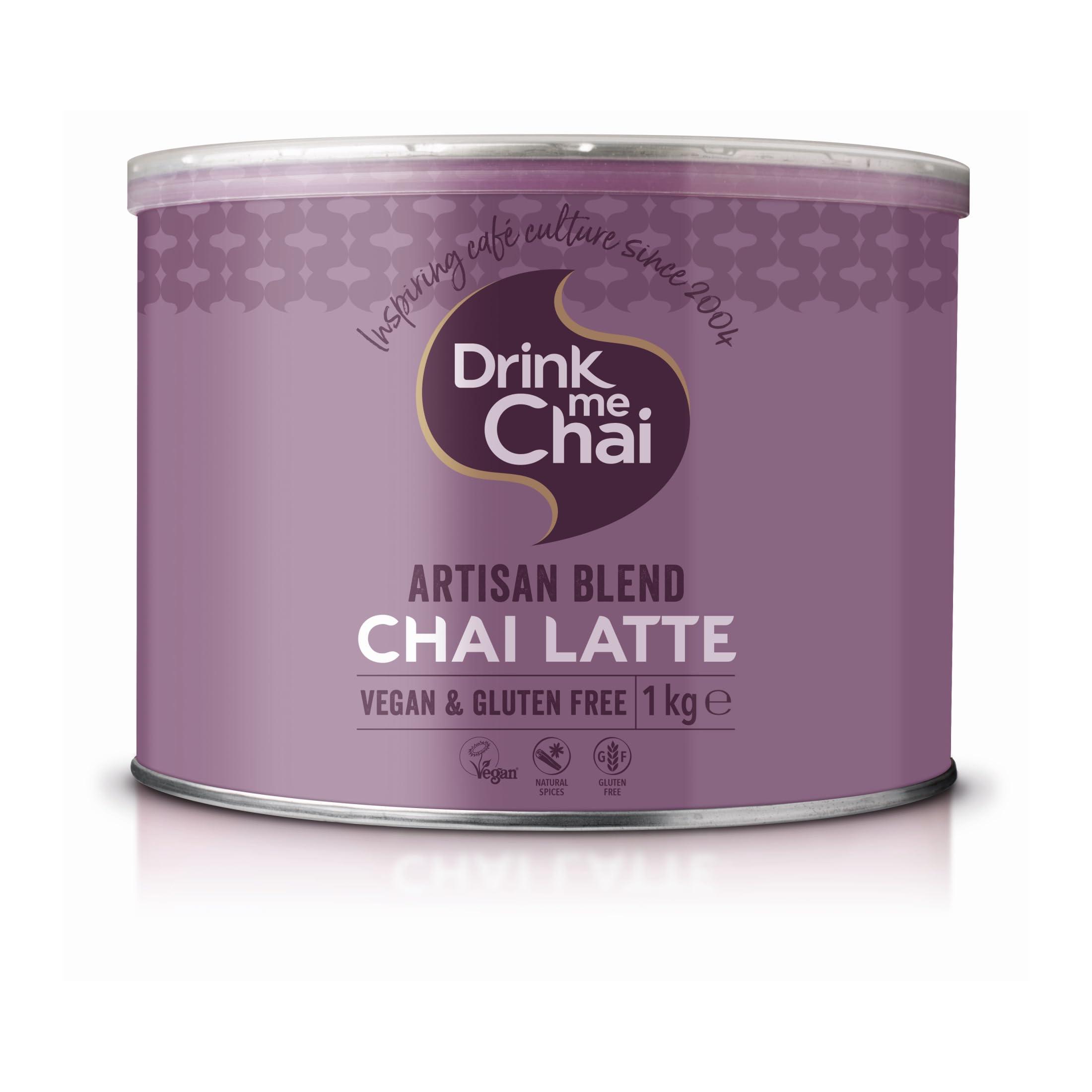 Drink Me Chai Drink me Chai Artisan Blend Chai Latte 1kg (Pack of 1), Just Add Milk, Vegan & Gluten Free Chai Latte Powder (50 Servings Total)