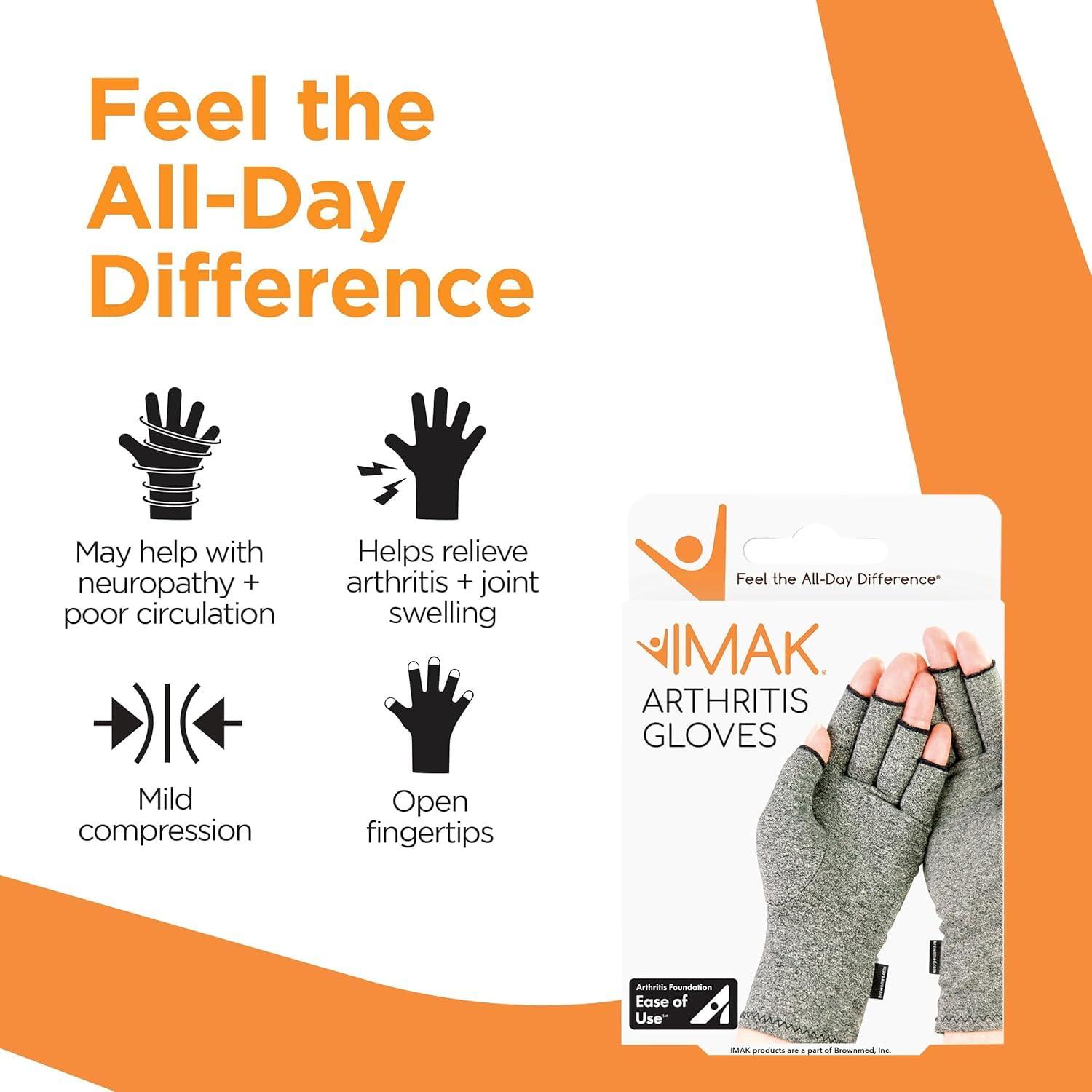 IMAK IMAK Compression Arthritis Gloves (Grey, S)