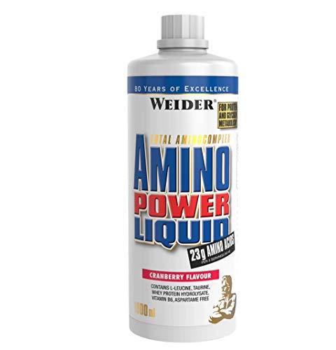 Weider Weider Amino Power Liquid 1L Cranberry, Essential Amino Acids, L-leucine, Free Taurine, Vitamin B7