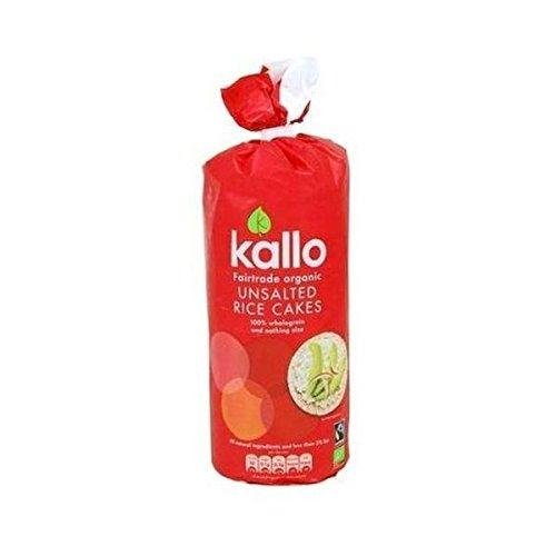 Kallo Kallo Rice Cakes No Added Salt 130g x 12 (Pack of 12)