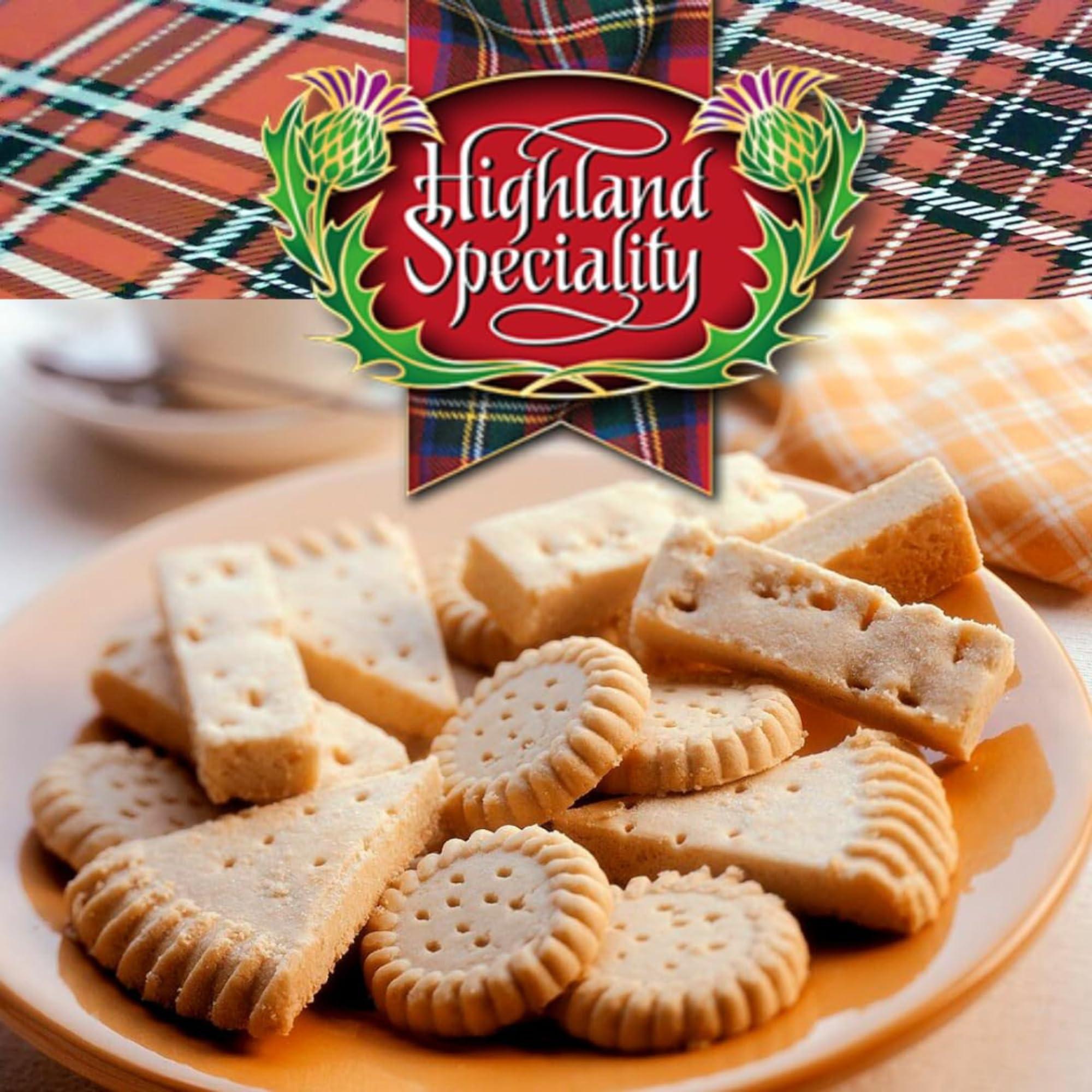 Funtasy Gifts Highland Speciality Signature Shortbread Selection 500g - Luxury Scottish Shortbread - Traditional Christmas Biscuit Gift - Product of Scotland