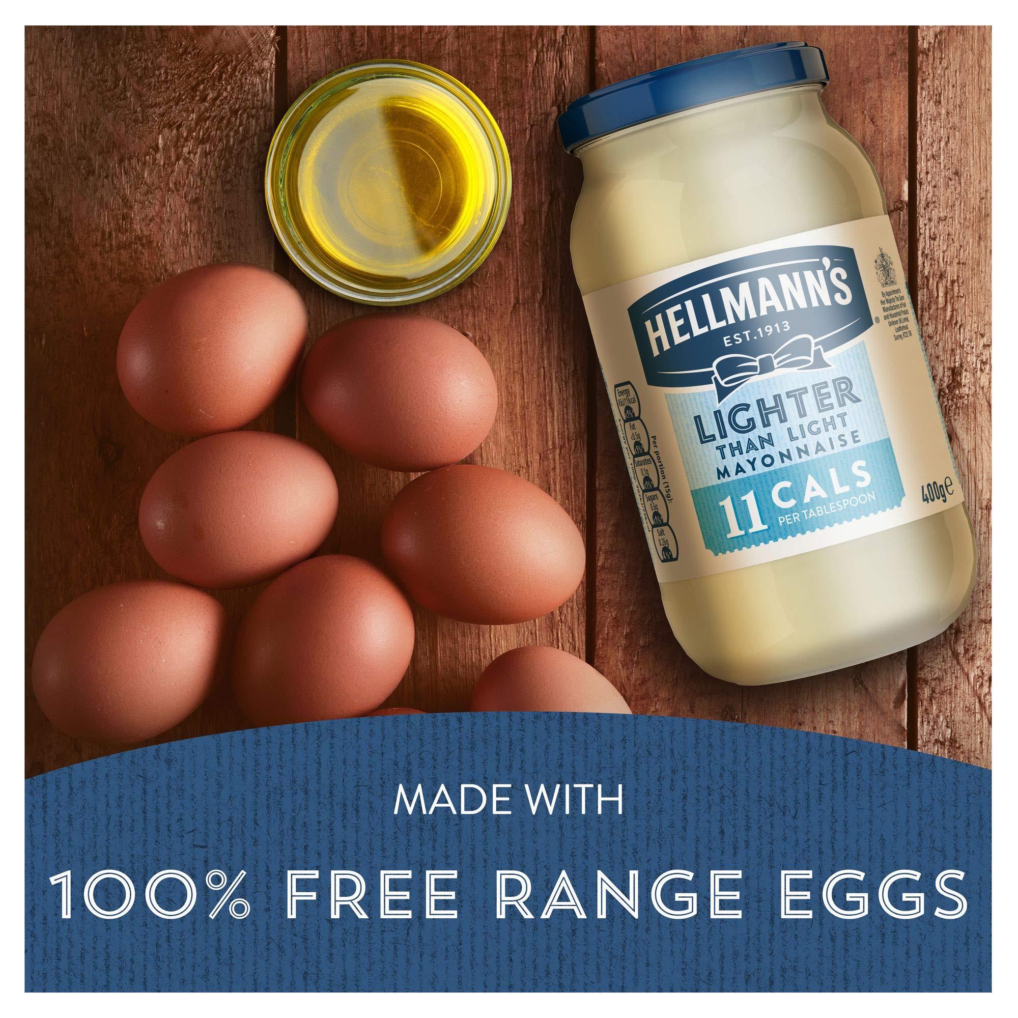 Hellmann's Hellmann\'s Lighter Than Light Mayonnaise same great taste light mayo for sandwiches, wraps and salads 400 g