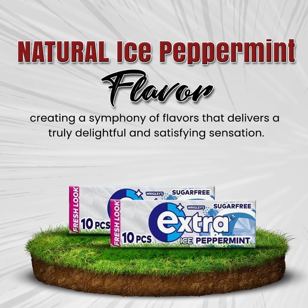 VR ANGLE Extra Chewing Gum 10 x Sugar Free Selection Fresh Bulk box All Mix Flavours - Peppermint, Watermelon, Strawberry, Ice, Apple, White, Cool Breeze, Bubblemint, Blueberry, Spearmint Sold by VR Angle