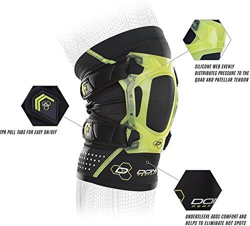 DonJoy Performance DonJoy Performance WEBTECH Short Knee Support Brace with Compression Undersleeve: Black, Large