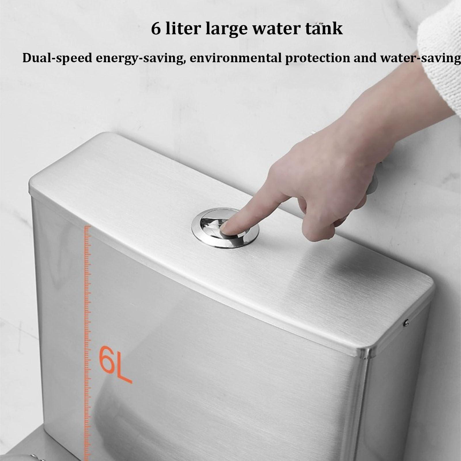 RIYIFANRONG111 Commercial Dual Flush toilet Modern 304 Stainless Steel High-efficiency Water-saving Toilet Urinal,Household Bathroom Small-sized Toilet Adult Urinal, for Bars Shopping Malls Public Places