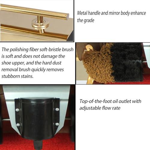 OmePS OmePS Electric Shoe Shine Machine, Automaticl Induction Shoe Polishing Machine, Automatic Shoe Shine Electric Shoe Brush, Stainless Steel Shoeshine Machine, Commercial Lobby Hotel Electtric, Vertical