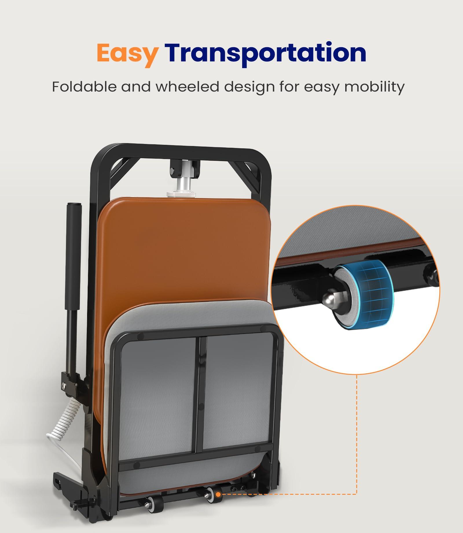 MAIDeSITe MAIDeSITe Electric Floor Lift Chair, Lift Elderly from Floor, Foldable, Orange, Modern Style, 440 LBS Weight Limit, FSA HSA Eligible, AX05