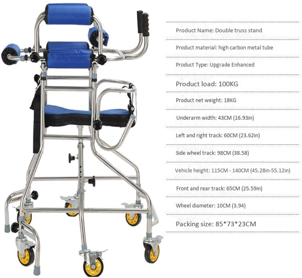 NATWEE YYAI-HHJU 6 Wheel Rollator Walker with Seat Foldable Walking Mobility Aid Steel Cerebral Palsy Rehabilitation Training Height Adjustment for Seniors and Adults It's so Kind of You
