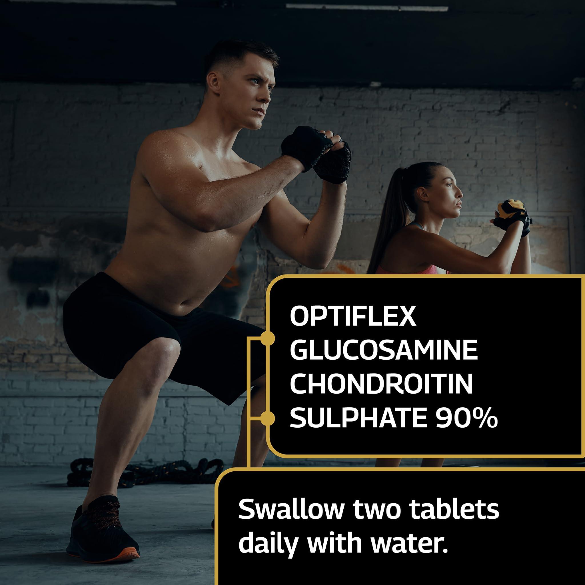 Healthspan Elite Healthspan Elite Glucosamine & Chondroitin Tablets (2 Months Supply) | Optiflex Glucosamine & Chondroitin Sulphate to Support Joint Health | All Blacks Official Partner | Informed Sport Accredited