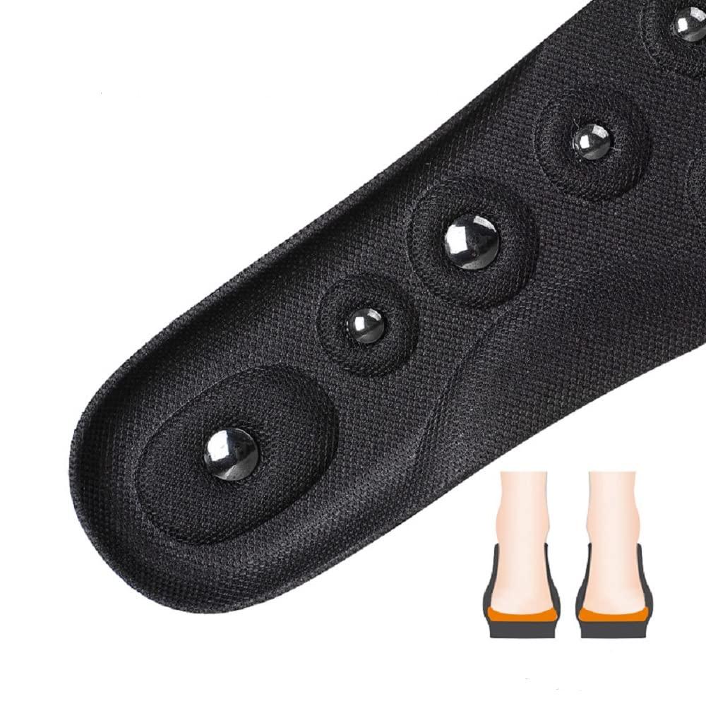 JSHshield Magnetic Insoles for Plantar Fasciitis Foot Pain Relief Acupuncture Points Massage Pads Breathable Cure Foot Odor Orthotic Shoe Inserts Shoe-pad Foot for Men Women Foot Care S
