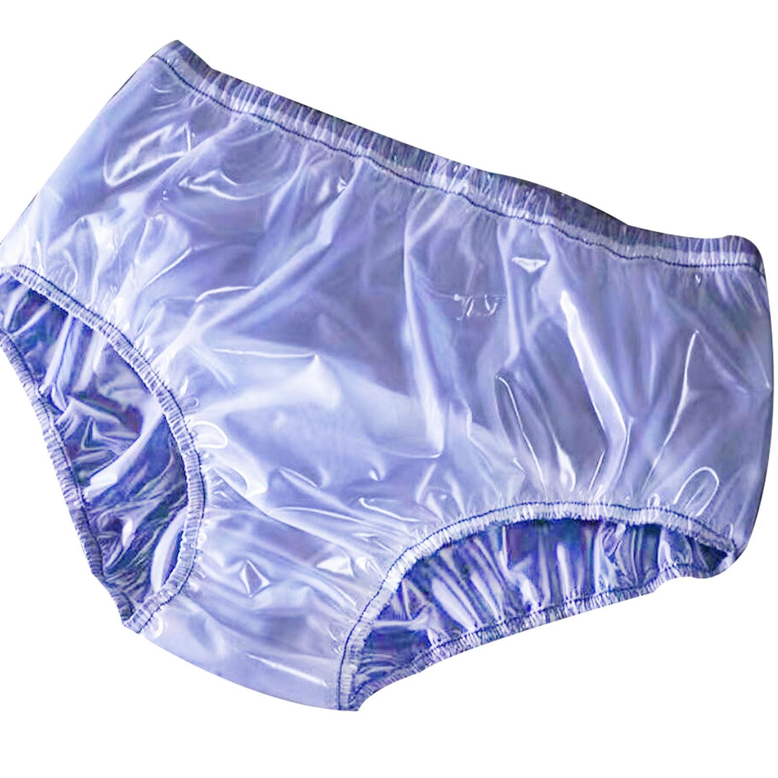 CSGTUO Incontinence Plastic Pants for Adult Diapers with Odor Control,Soft Waterproof Unisex Incontinence Pants for Men and Women,Protective Leak-Proof Period Panties,XL,Woman