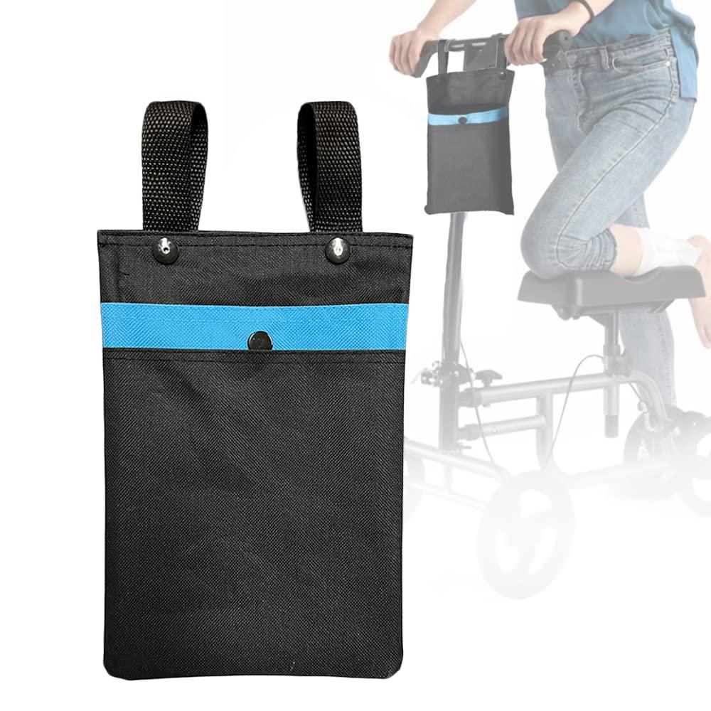 EDWERD Knee Walker Carrying Bag - Universal Foot Recovery Scooter Handlebar Pouch Storage Tote for Knee Scooter, Rollator, Wheelchair, Bike