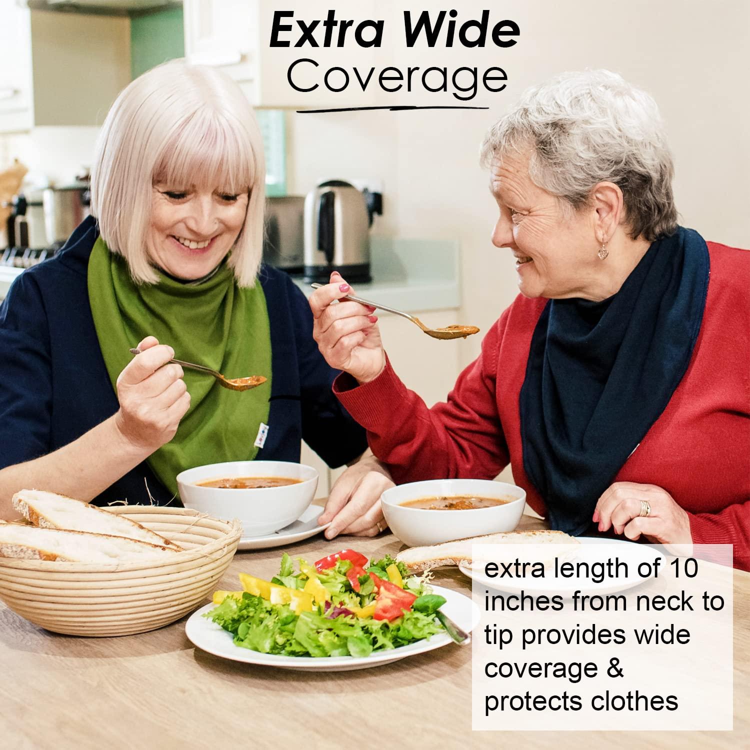 Lovjoy Lovjoy Extra Large Bandana Bibs for Children 4+ Years/Special Needs Bibs/Suitable for Children, Teens and Adults/Adjustable Neck Size (Set 02)