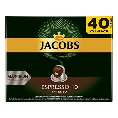 Jacobs Jacobs Espresso 10 Intenso Coffee Capsules Nespresso Compatible Coffee 160 Capsules 5.2 g Each