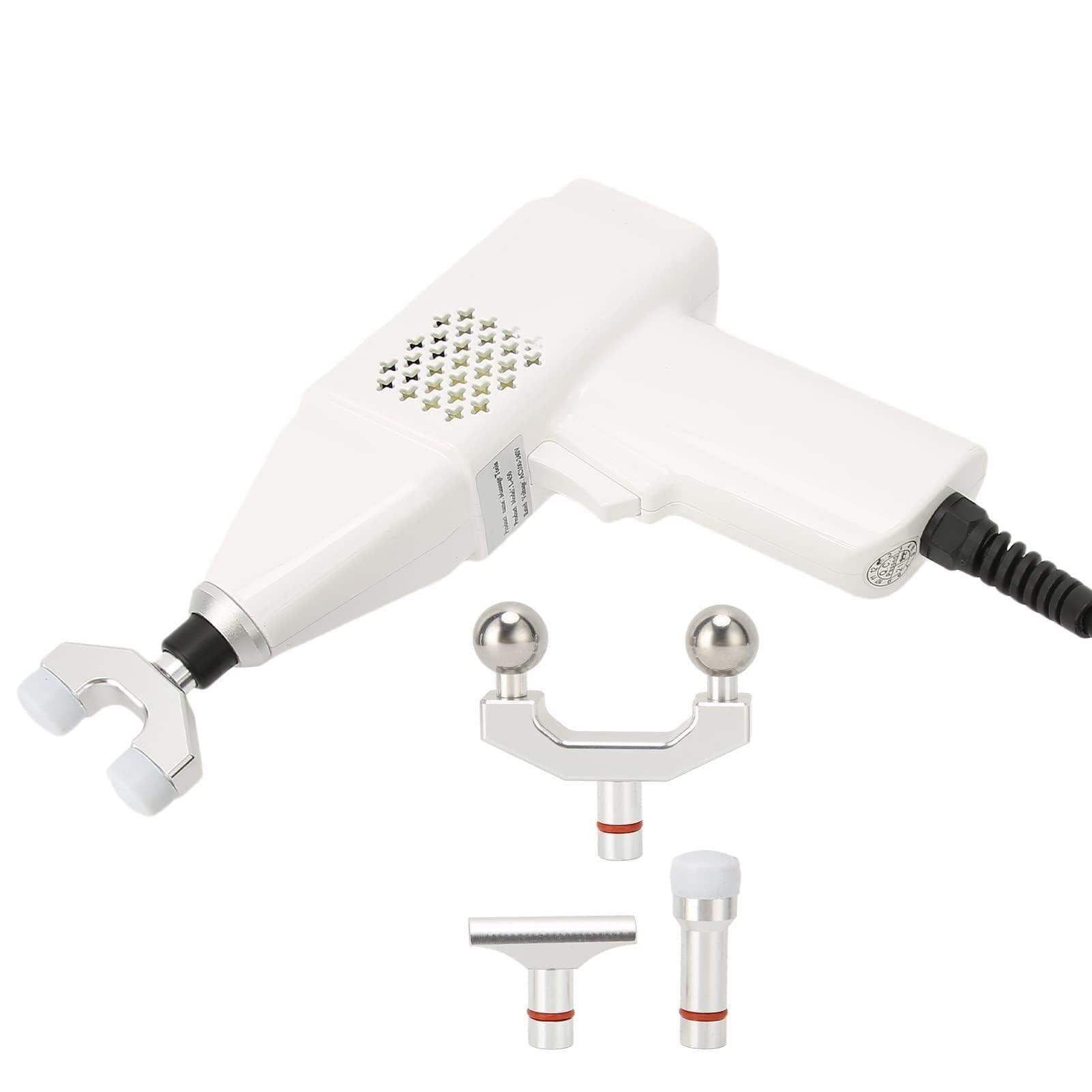 MAHWER Chiropractic Adjusting Tool Instrument Electric Impulse Gun Actuator Massager Professional Massage Equipment Magnetic Therapy Massage Gun (Color : White)