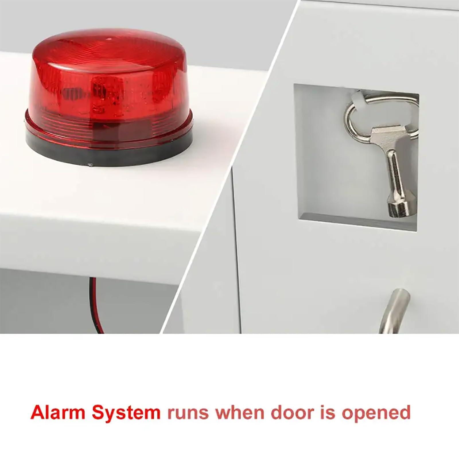 FreshCart Basics AED Defibrillator Storage Cabinet - Wall Mounted Storage with Key & Alarm | Home & Office First Aid Organizer for AED Defibrillator - Rounded Corner Design