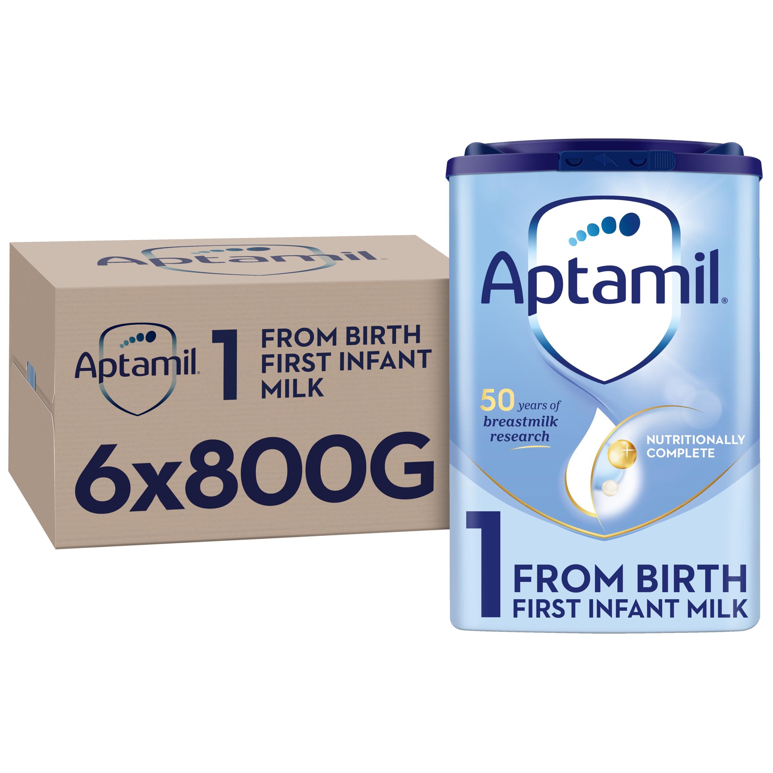 Aptamil Aptamil 1 First Baby Milk Powder, From Birth, 800g (Pack of 6)
