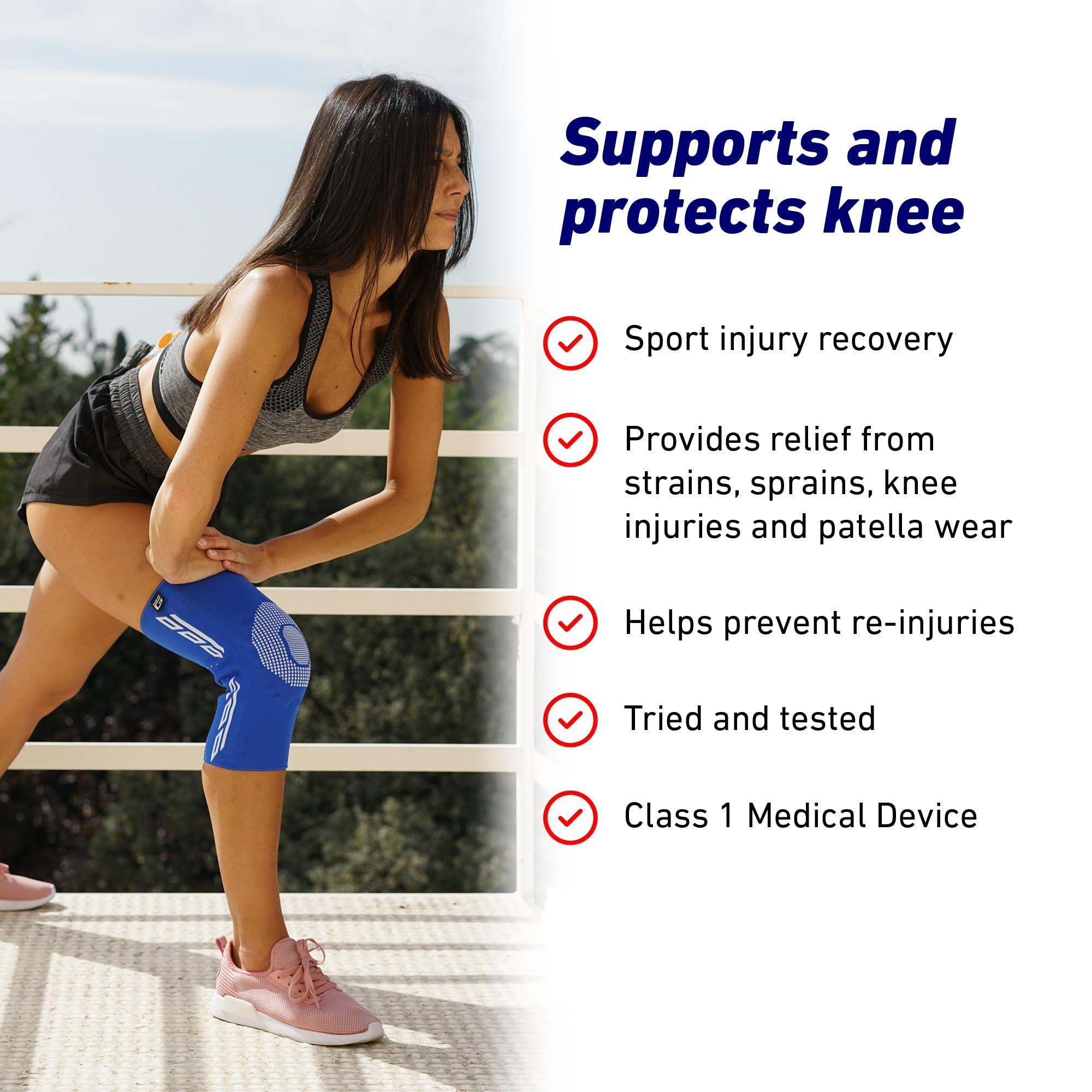 Neo G Neo-G Knee Support Brace with Silicone Patella Cushion and Spiral Stays for Joint Pain Relief Knee Injury Meniscus Tear Sprains Runners Knee - Knee Compression Sleeve - Airflow Plus - L