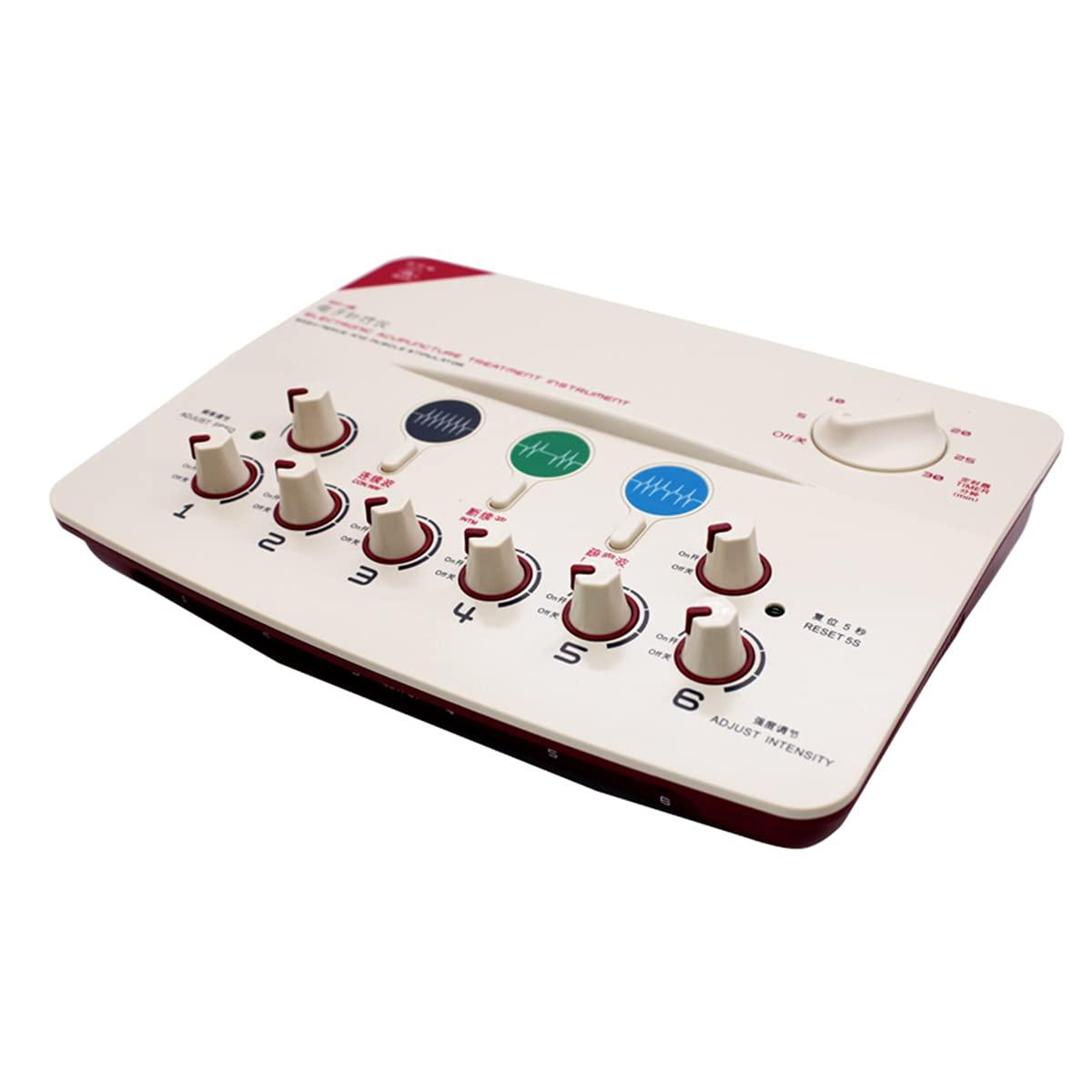 LMEIL LMEIL Electric Acupuncture Stimulator Machine, 6 Channel Output Patch Massager Machine Care Kit Digital Electro Therapy Acupuncture Stimulator