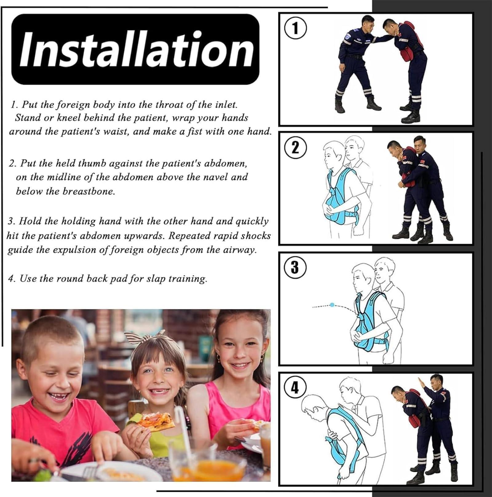 IMOSEI IMOSEI Heimlich Training Vest, Real Training, Professional Anti Choking Obstruction Trainer Vest, Master First Aid Skills, Wear-resistant, Adjustable Design for Different People To Wear