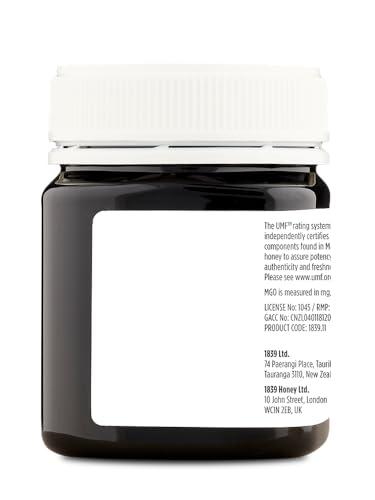 1839 Products From The Hive 1839 Manuka Honey - Certified UMF 15+ genuine Tripple Churned Manuka Honey from New Zealand. 250g Jar.