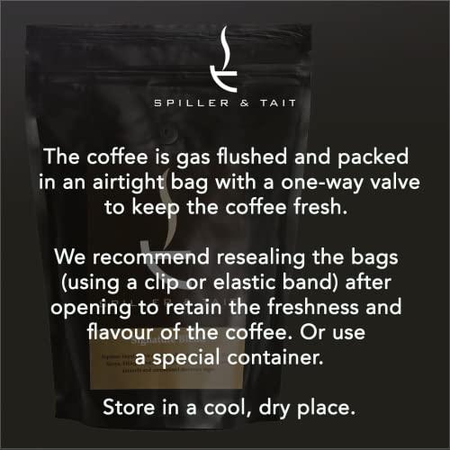 Spiller & Tait Spiller & Tait Signature Blend - Ground Coffee 500g Bag – Multi Award Winning - Roasted in Small Batches in the UK – Suitable for Filter/Aeropress/Cafetiere