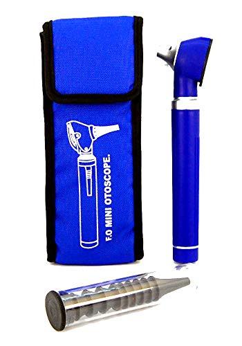 Valuemed VM FibroScope Mini Otoscope Fibre Optic Professional Pocket Otoscope Blue ~ Bright Light for Easy Ear Examination