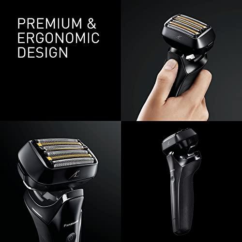 Panasonic Panasonic Series 900+ Premium Wet/Dry Razor ES-LS9A, 6-Way Shaving Head with Linear Motor, Includes Cleaning and Charging Station, Black, Matte Black